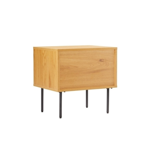 Szafka nocna Lattes dąb z 2 szufladami - Intesi